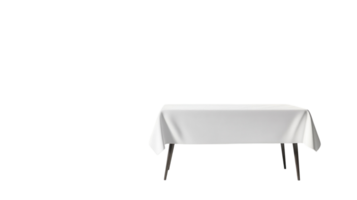 Simple white table ready for dining in a minimalist setting with natural light png