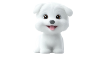 Adorable fluffy puppy with big eyes and a cheerful expression sitting happily png