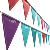 Lively and colorful triangular pennant clipart for event decorations. . png