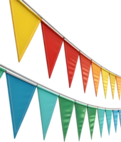 Bright triangular pennant clipart for lively and joyful celebrations. . png