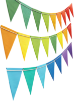 Triangular pennant clipart for a cheerful and festive celebration look. . png