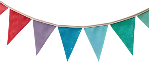 Add colorful charm to your event designs with triangular pennant clipart. . png