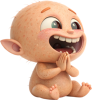 Playful baby monster character design for imaginative digital projects. . png