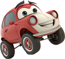 Expressive cartoon car character design for fun and playful artwork. . png