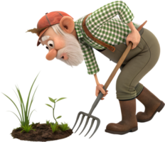 Friendly gnome with happy attitude for playful illustration design. . png