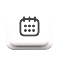Calendar icon on a button png