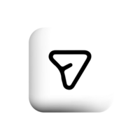 Send message icon on white button png