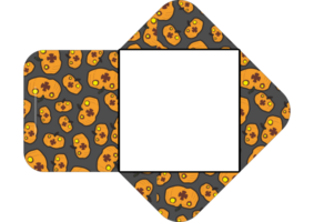 Pumpkin Halloween Patterned Square Craft Paper Envelope png