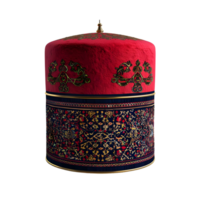 Colorful Cylindrical Container with Pattern Isolated on Transparent Background png