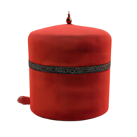 Red Cylindrical Container with Lid Isolated on Transparent Background png