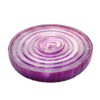 Sliced Red Onion Displaying Inner Rings Isolated on Transparent Background png