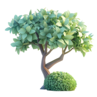 Leafless Tree with Twisted Branches Isolated on Transparent Background png