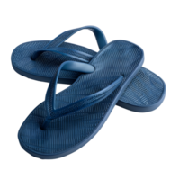 Plain Blue Flip-Flops with Textured Sole Isolated on Transparent Background png