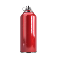 Shiny Red Aerosol Spray Can with Reflective Surface Isolated on Transparent Background png