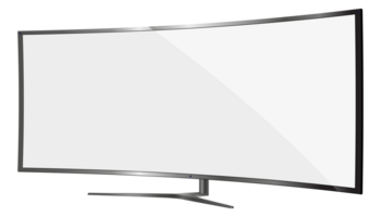 TV screen curved,4k Modern lcd Panel,Led,Plasma. Blank Computer Pc Monitor Display mockup.Television Template Wide flat screen,Graphic design element for Catalog,Web Site,Mock Up png