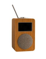 Portable radio receiver with alarm, amplifier isolated on background,Simple generic digital an analog home radio with AM,FM bands.Modern radio product,Internet technology broadcasts radio png