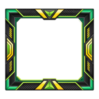 Bold Green and Yellow Geometric Frame Design Perfect for Showcasing Your Favorite Photos in a Unique and Stylish Way Enhancing Any Creative Project You Have png