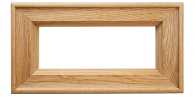 Classic Rectangular Oak Frame with Clean Lines Ideal for Showcasing Art and Photographs Adding a Natural Touch to Your Home Decor and Gallery Space png