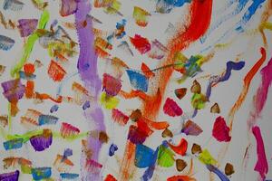 abstract acrylic paint strokes on canvas photo