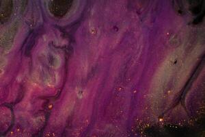 A mesmerizing painting with a galaxy of stars in purple and pink hues photo