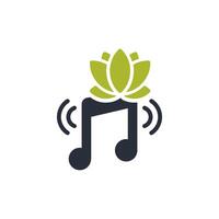 A beautifully soothing icon that perfectly symbolizes the harmony between music and relaxation. This makes it an ideal choice for themes related to spa, meditation, and overall wellness practices vector