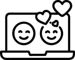 Valentine virtual celebrations displayed on laptop screen digital hearts soft glow cheerful vibes vector
