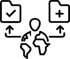 Trade consultant in sparse office rechecks documents interpreting varied VAT rules in Europe ensuring cross border harmony vector
