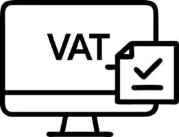 Tech savvy filer in tidy nook navigates VAT digital filing uploading records securely ensuring seamless submission online vector