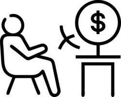 Sole individual in empty studio explores tax relief programs sorting complex eligibility criteria to ease annual burdens vector