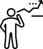 Role play analyst stands in void scrutinizing data shaping market analysis guiding informed placements quietly vector