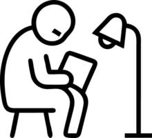 Retiree in sparse reading nook compiles notes discovering tax tips for retirees safeguarding nest egg through wiser choices vector