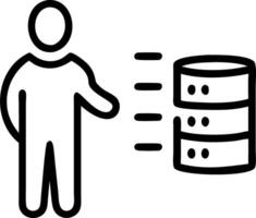 Researcher mines data patch muted tones hover chest eases quiet ripples expose locked depths stable sense surfaces vector