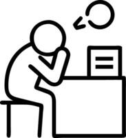 Nervous entrepreneur in quiet cubicle anticipates VAT compliance audits rechecking ledgers meticulously calming internal fears with exact figures vector