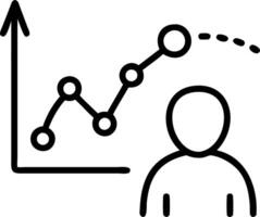 Leader views growth nodes pale arcs bend chest softens gentle pulse aligns strategy stable vision surfaces vector