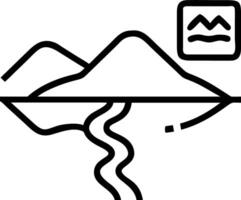 landscape and valley and reflection vector