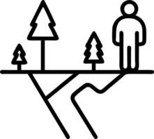 landscape and trees and viewpoint vector