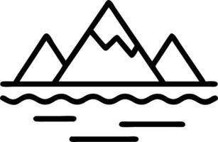 landscape and mountains and reflection vector