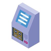 Modern atm machine showing payment terminal for transactions vector