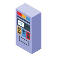 Modern ticket vending machine displaying various options for commuters vector