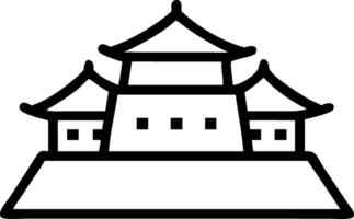 japan and architecture and samurai vector