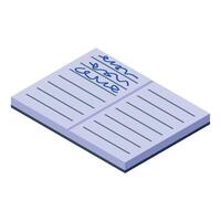 Open notebook with blue scribbles representing brainstorming and ideas vector