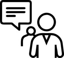 interview and presentation and evaluation vector