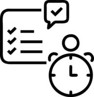 interview and preparation and timing vector