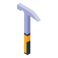 Climbing hammer with pick and ergonomic handle for mountaineering activities vector