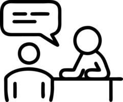 interview and discussion and interaction vector