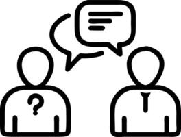interview and discussion and strategy vector