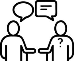 interview and conversation and strategy vector