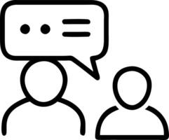 interview and conversation and evaluation vector