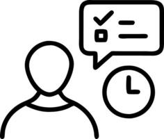 interview and assessment and timing vector