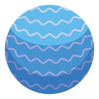 Blue sphere featuring wavy lines creating visual texture vector